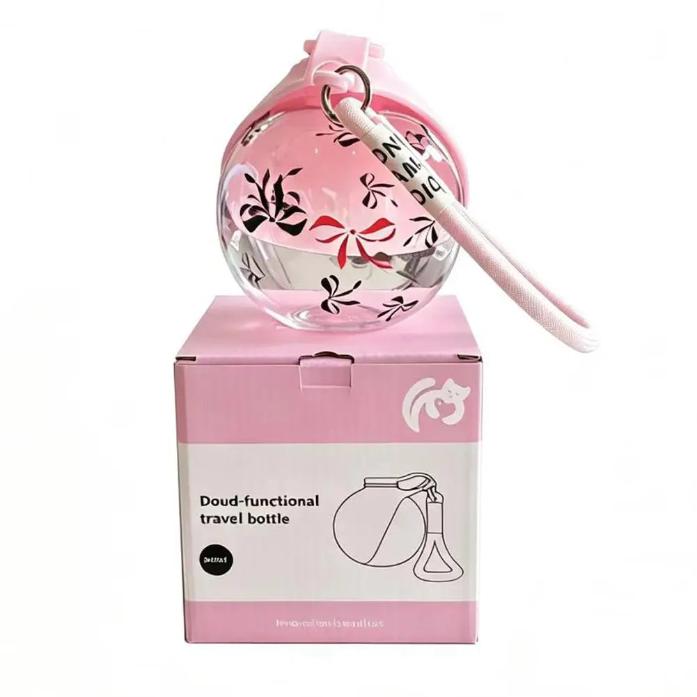 2-In-1 Portable Dog Water Bottle With Foldable Silicone Bowl Leakproof