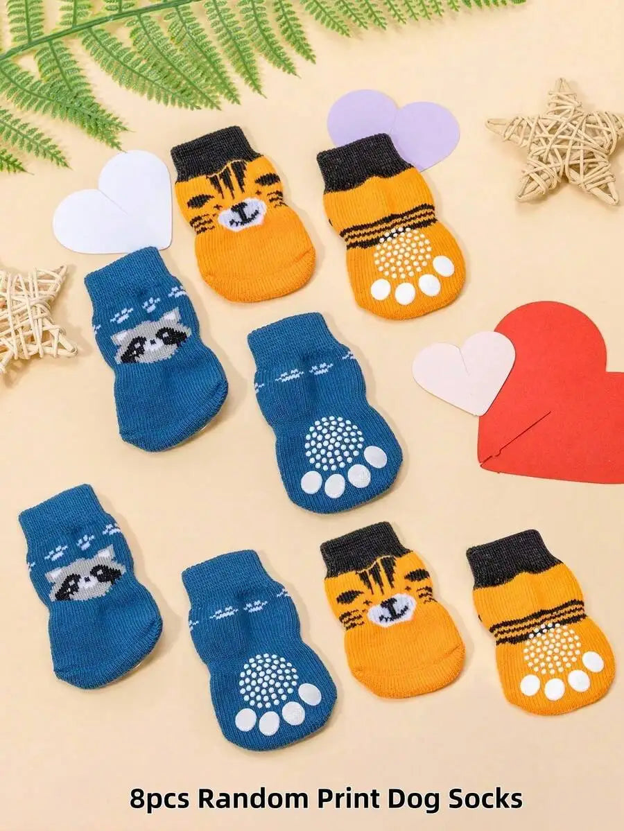 Pet Dog Socks Anti Slip Paw Protector Shoes For Small Dogs