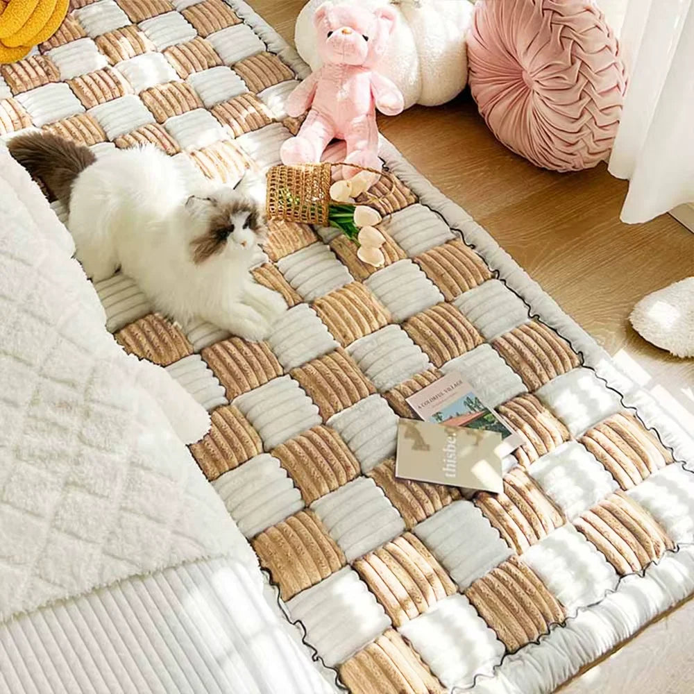 Waterproof Coral Fleece Dog Bed Mat Anti Slip Cushion Protector