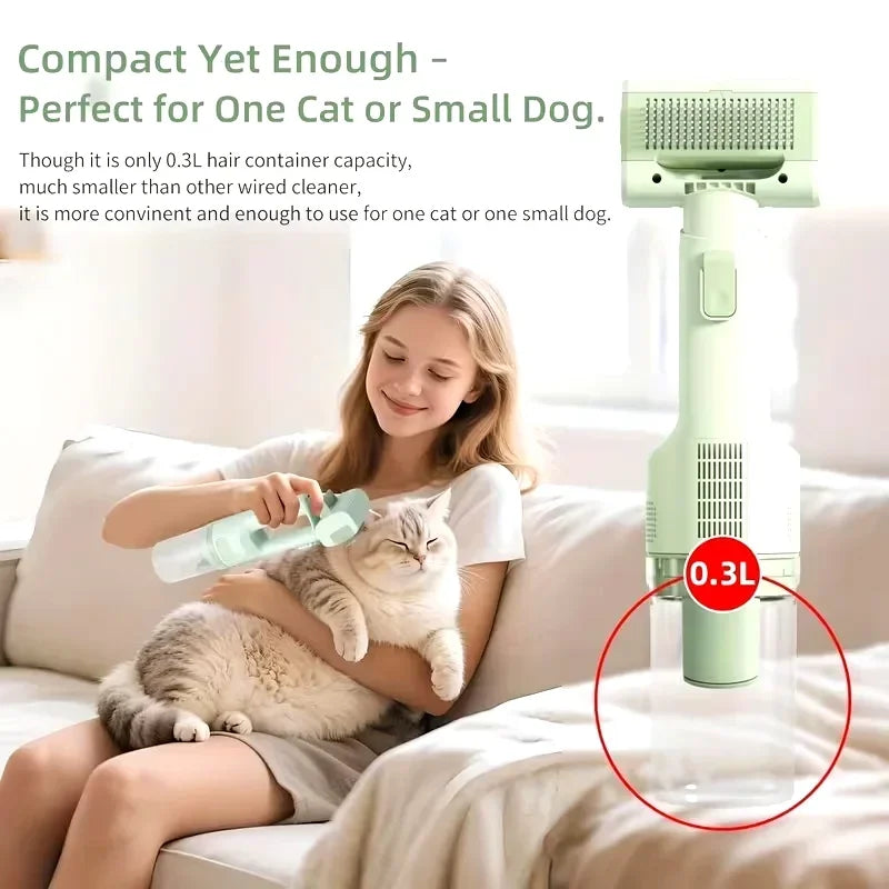 Cat Grooming Vacuum Kit With 5 Brushes For All Pets