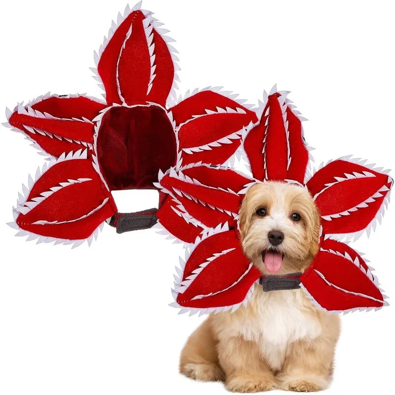 Floral Puppy Cosplay Headband Pet Costume For Dogs And Cats