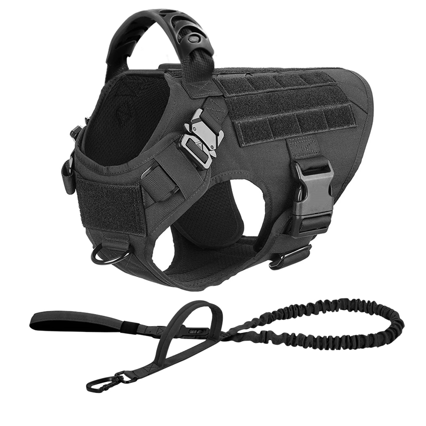 Dog Harness And Leash Set With Training Vest For Walks