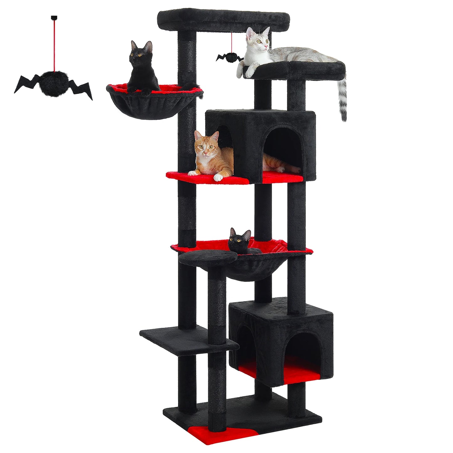 PAWZ Road Tall Cat Tree With Large Hammock And Scratching Posts