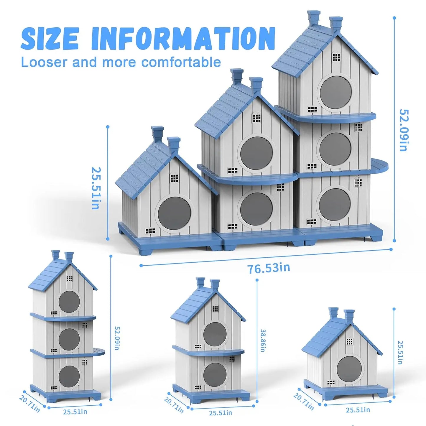 Multi-Level Resin Cat House Shelter Waterproof UV Resistant