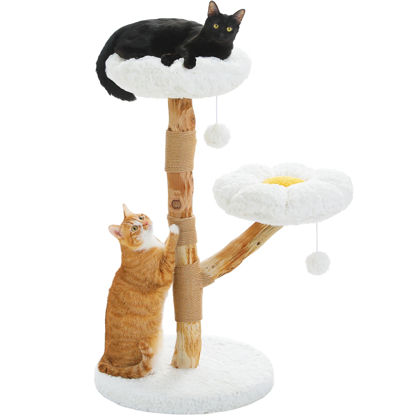 PAWZ Road Modern Cat Tree With Solid Wood Scratching Posts