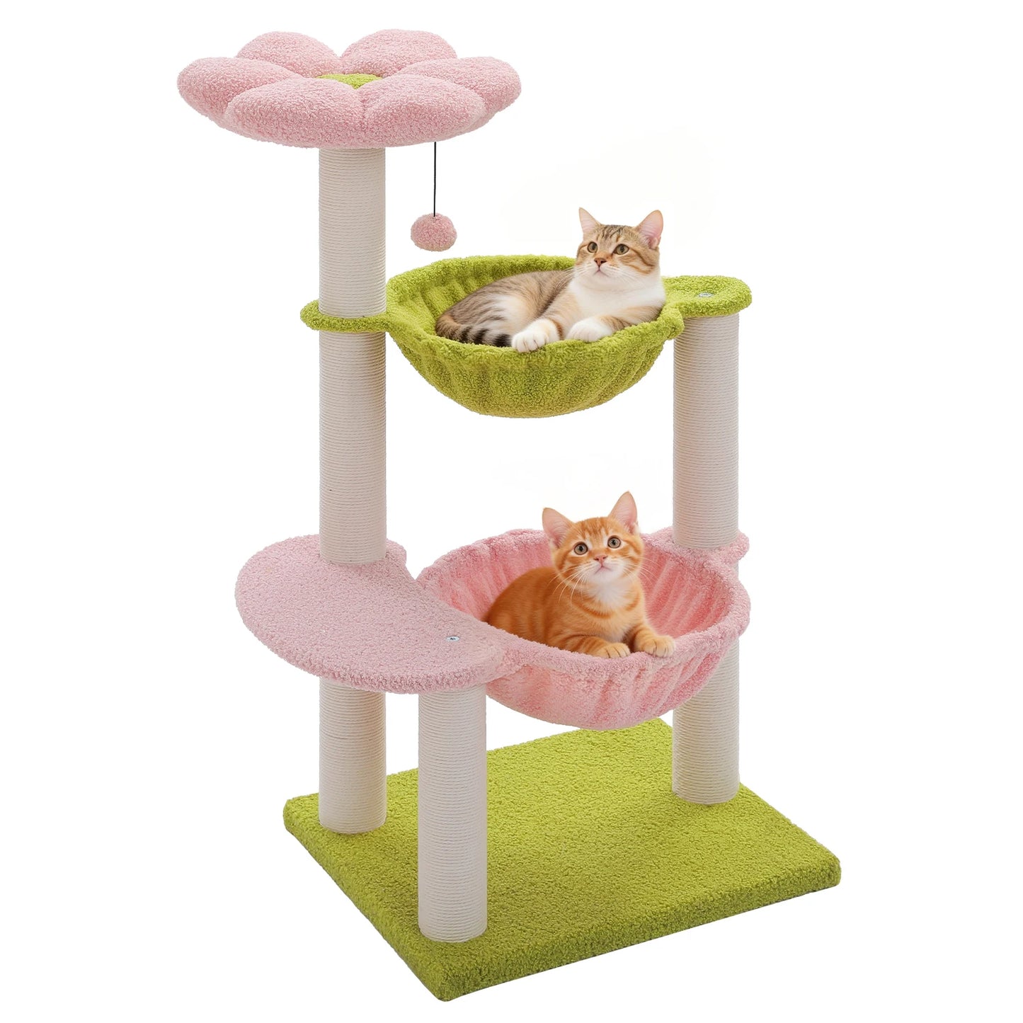 PAWZ Road Flower Cat Tree With Hammocks And Scratching Posts
