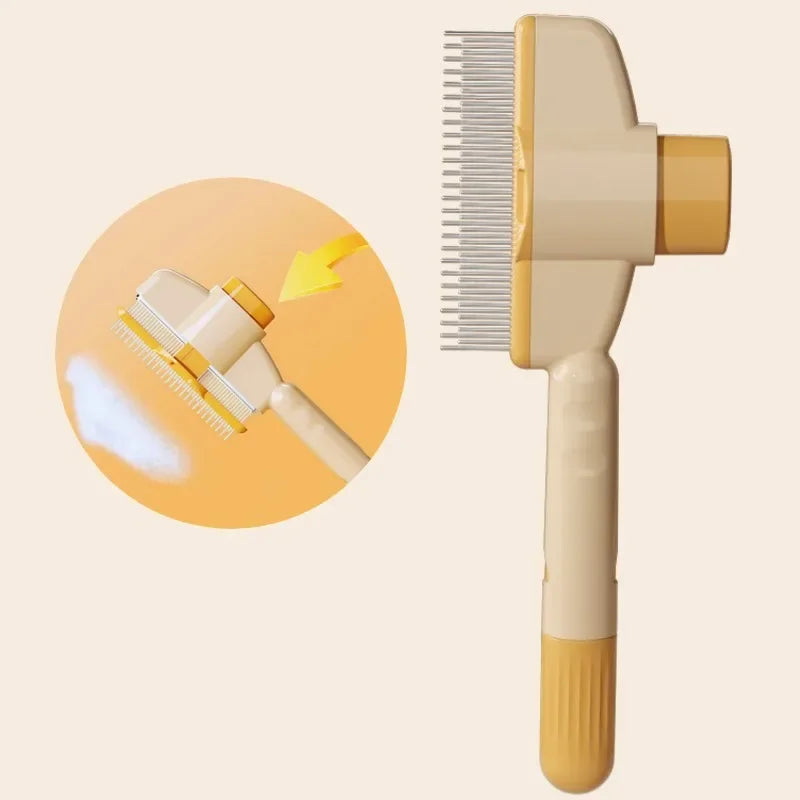Dog Comb Pet Hair Remover Self Cleaning Massage Grooming Brush