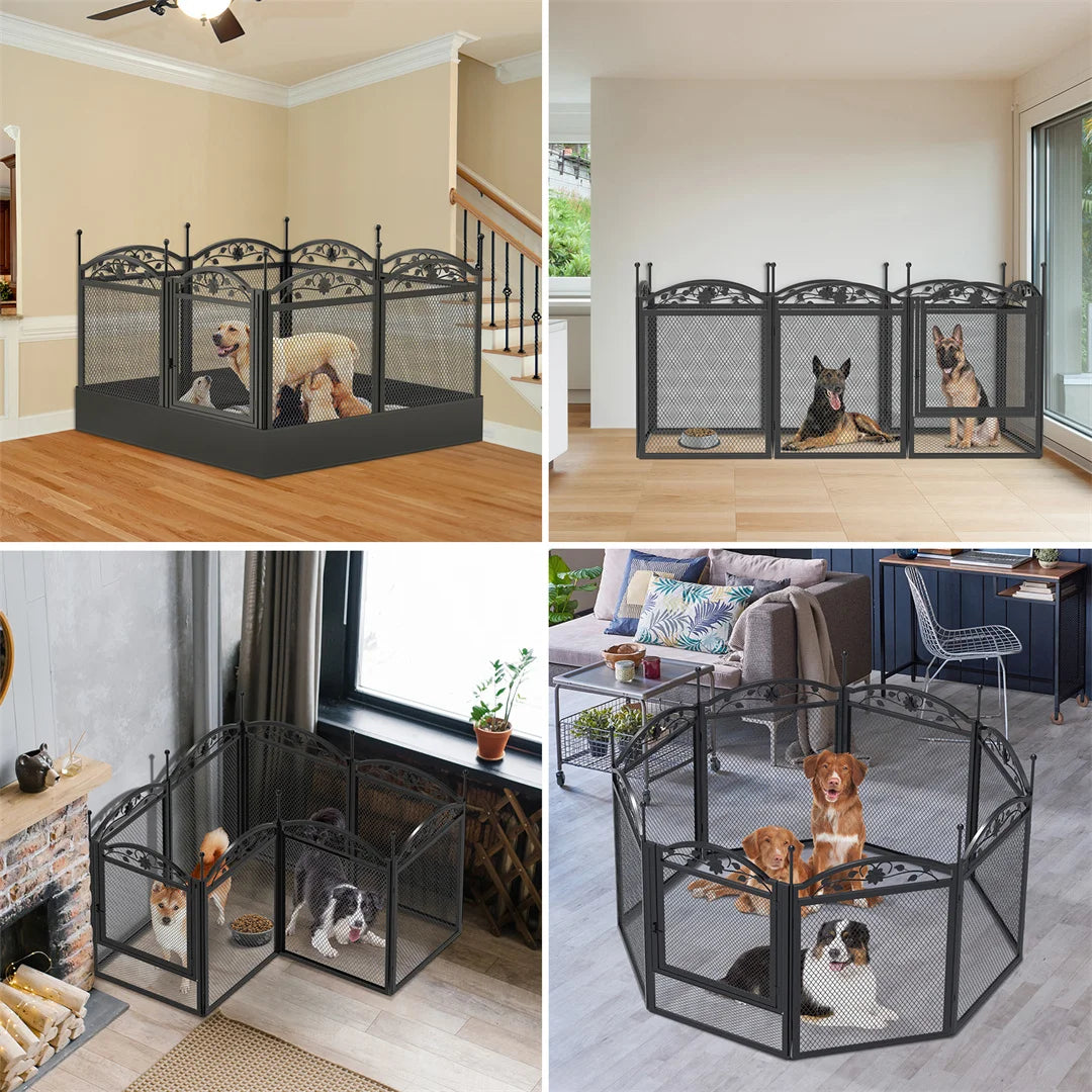 BINGOPAW 8-Panel Heavy Duty Dog Playpen With Waterproof Pad