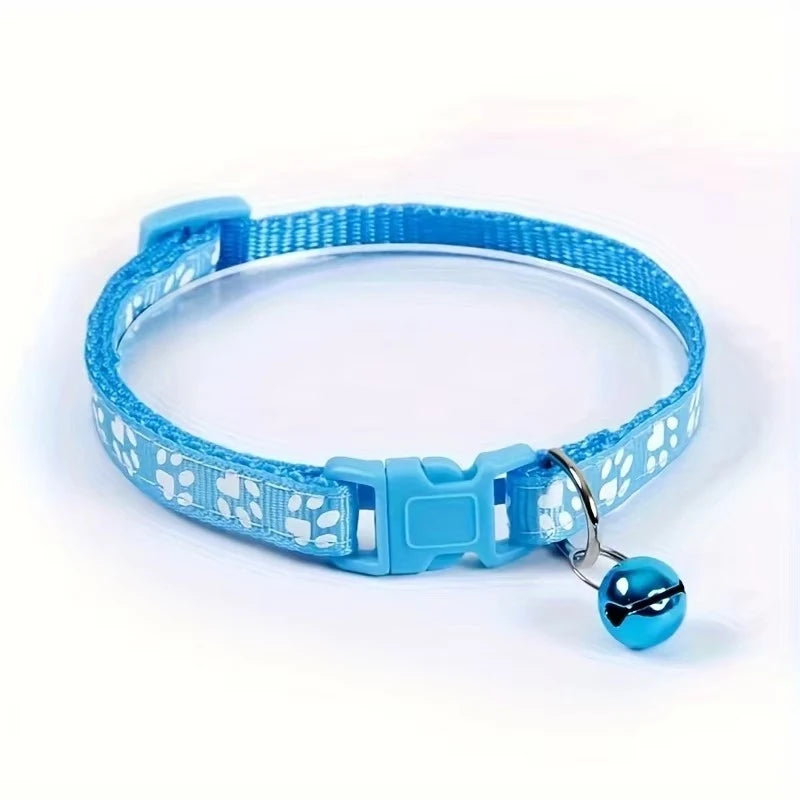 Adjustable Cat Collar With Bell And Ribbon For Pets