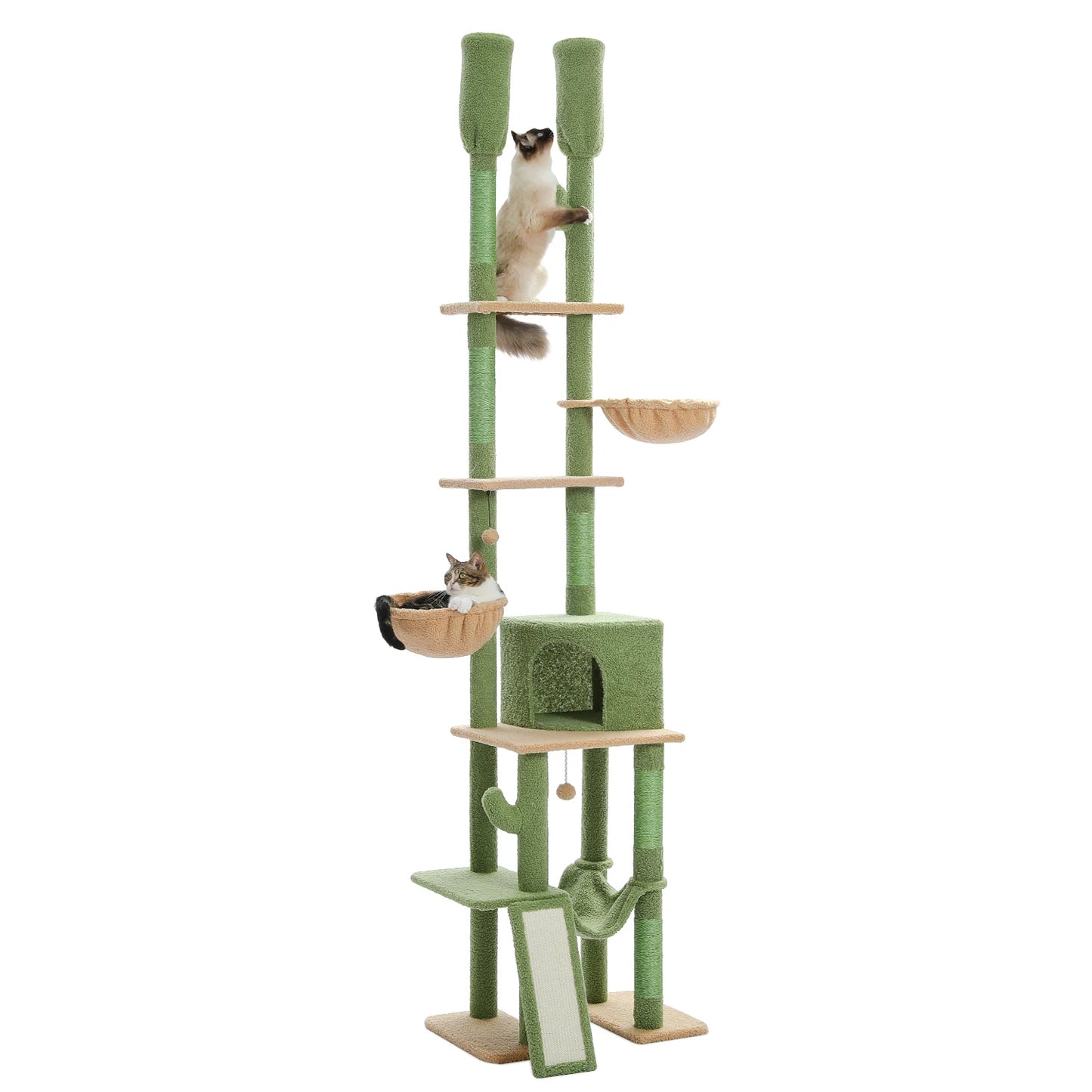 PAWZ Road Cactus Floor-To-Ceiling Cat Tree Five Levels