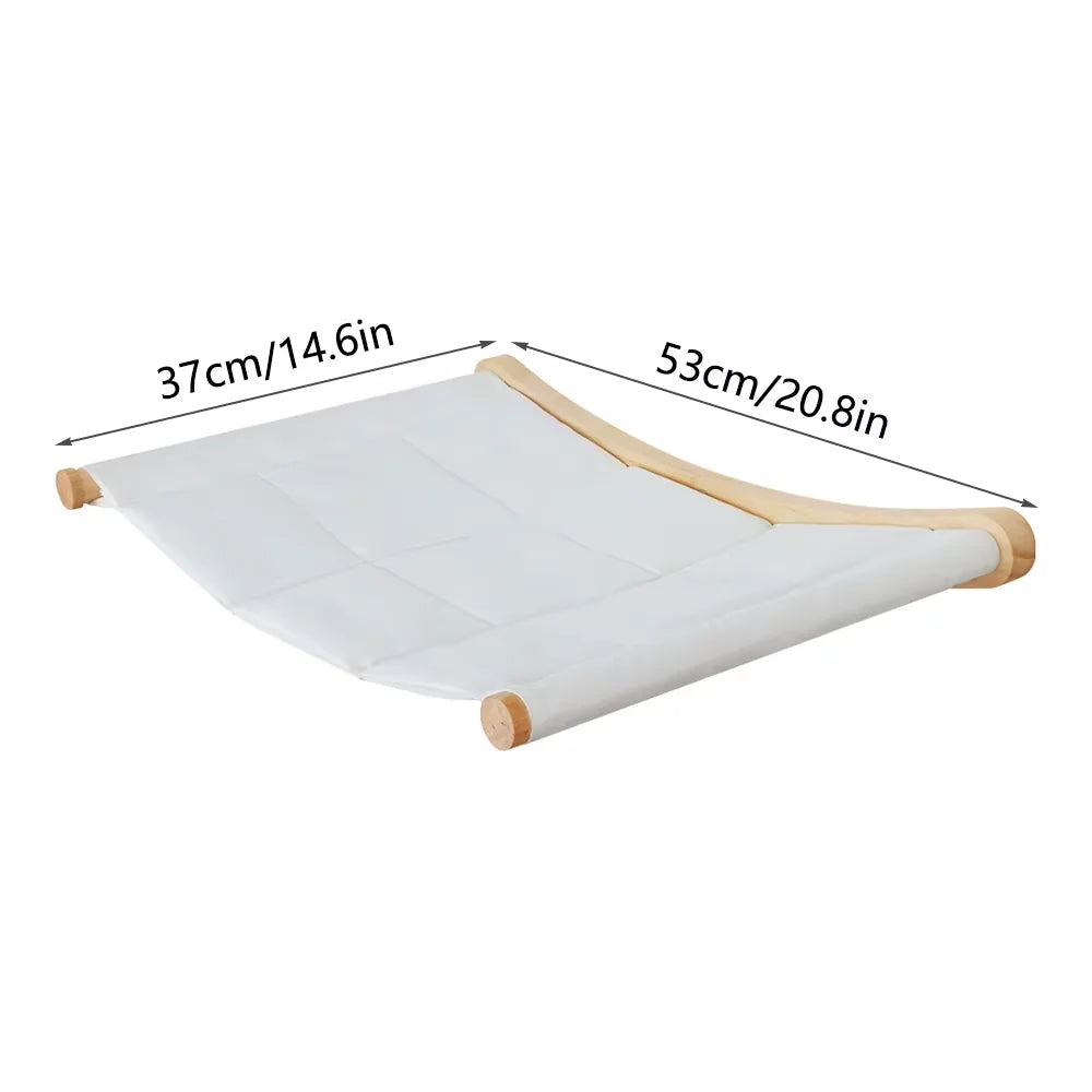 CWV Wall Mounted Cat Hammock With Sisal Scratching Perch
