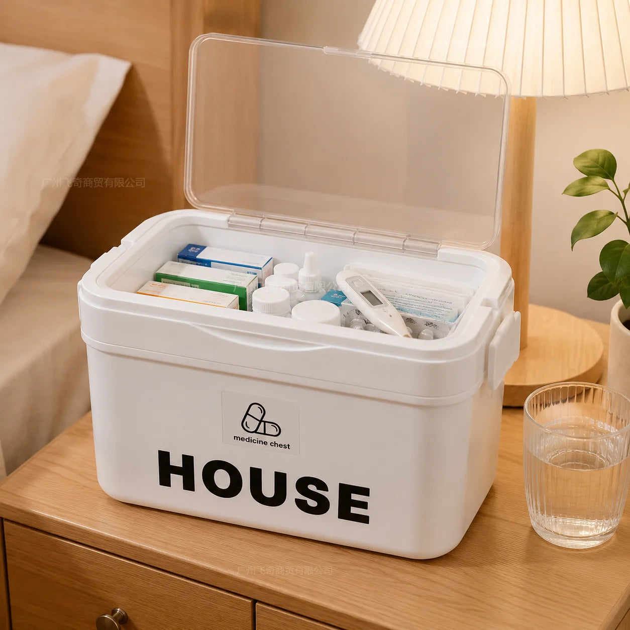 YX Large-Capacity First Aid Storage Box With Transparent Lid