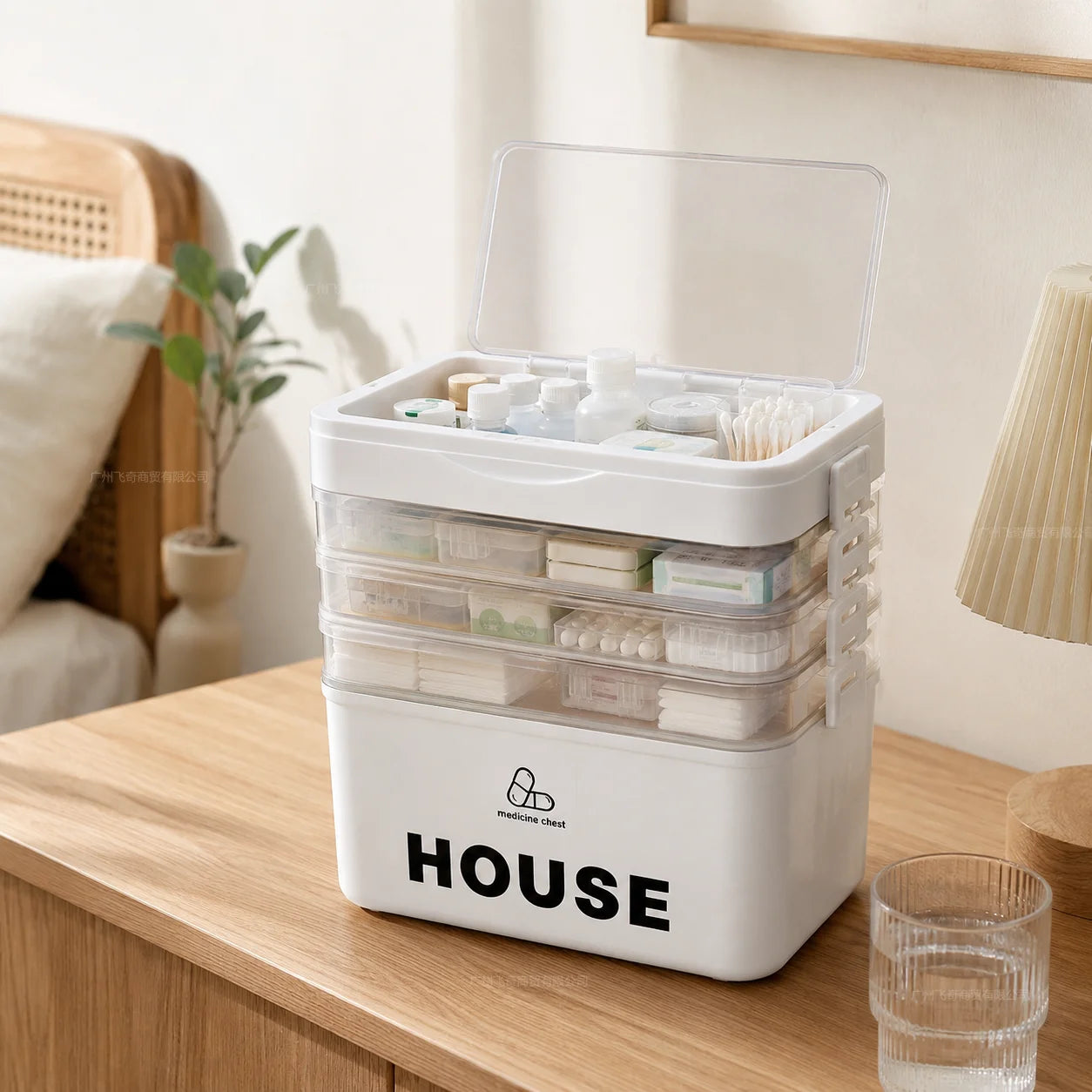 YX Large-Capacity First Aid Storage Box With Transparent Lid