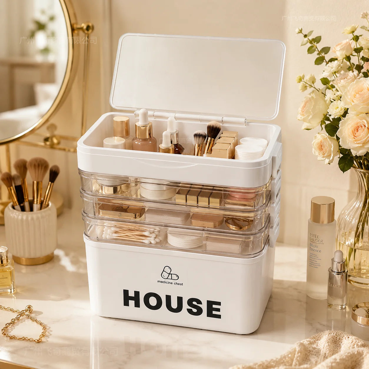 YX Large-Capacity First Aid Storage Box With Transparent Lid