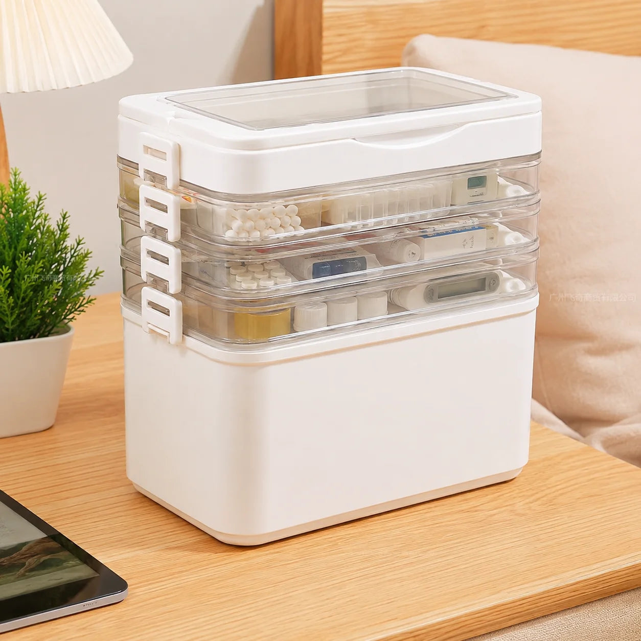 YX Large-Capacity First Aid Storage Box With Transparent Lid
