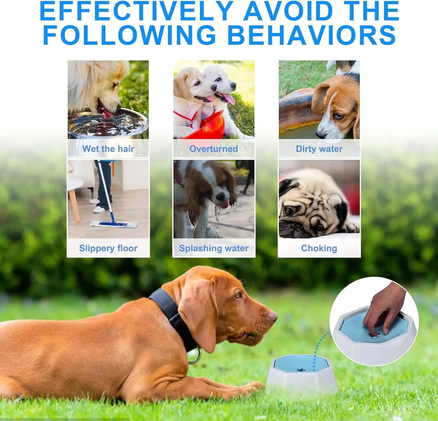 Floating Pet Water Bowl For Car Travel Splash Free