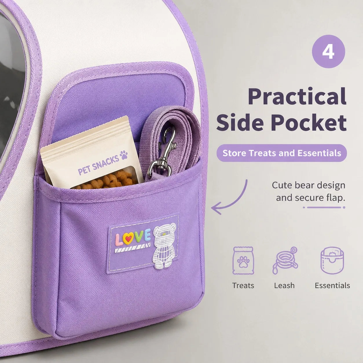Breathable Cat Carrier Bag For Travel With Clear Window