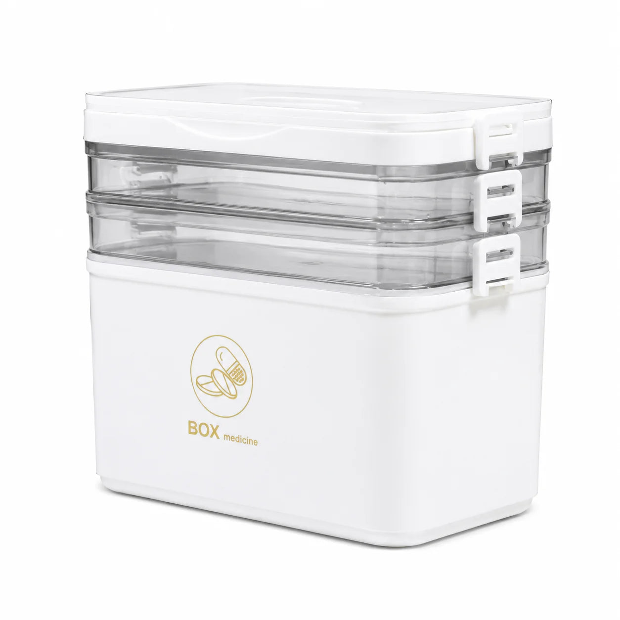 YX Large-Capacity First Aid Storage Box With Transparent Lid
