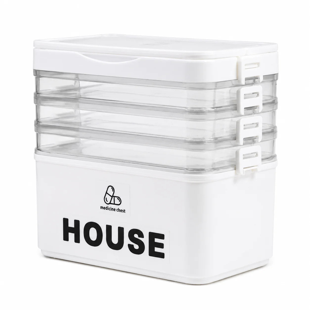 YX Large-Capacity First Aid Storage Box With Transparent Lid