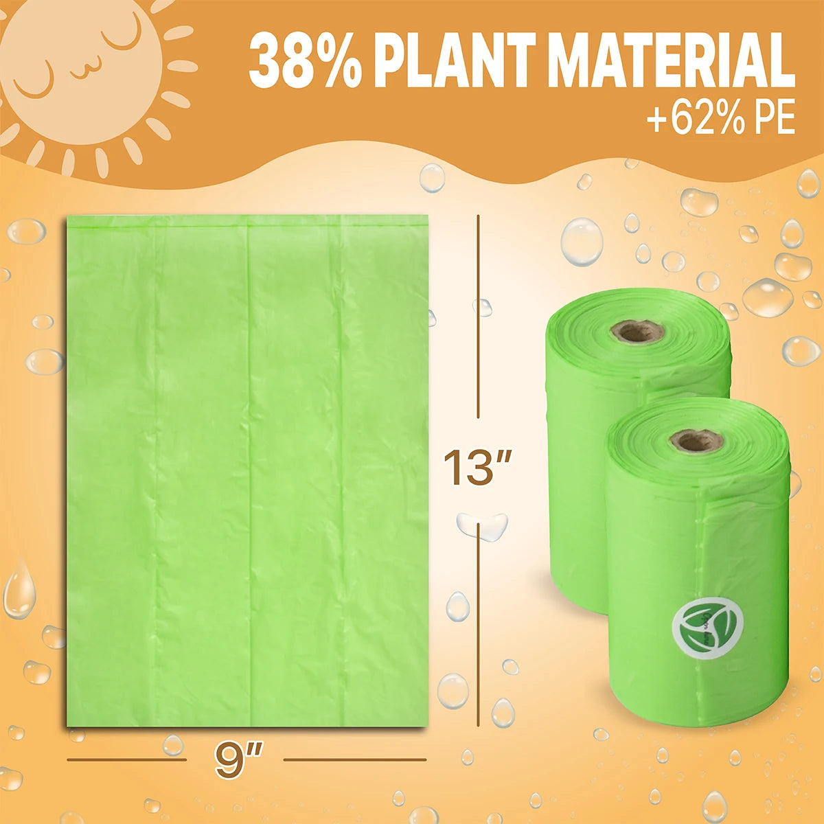 Eco Friendly Dog Poop Bags 900 Count Leak Proof Biodegradable