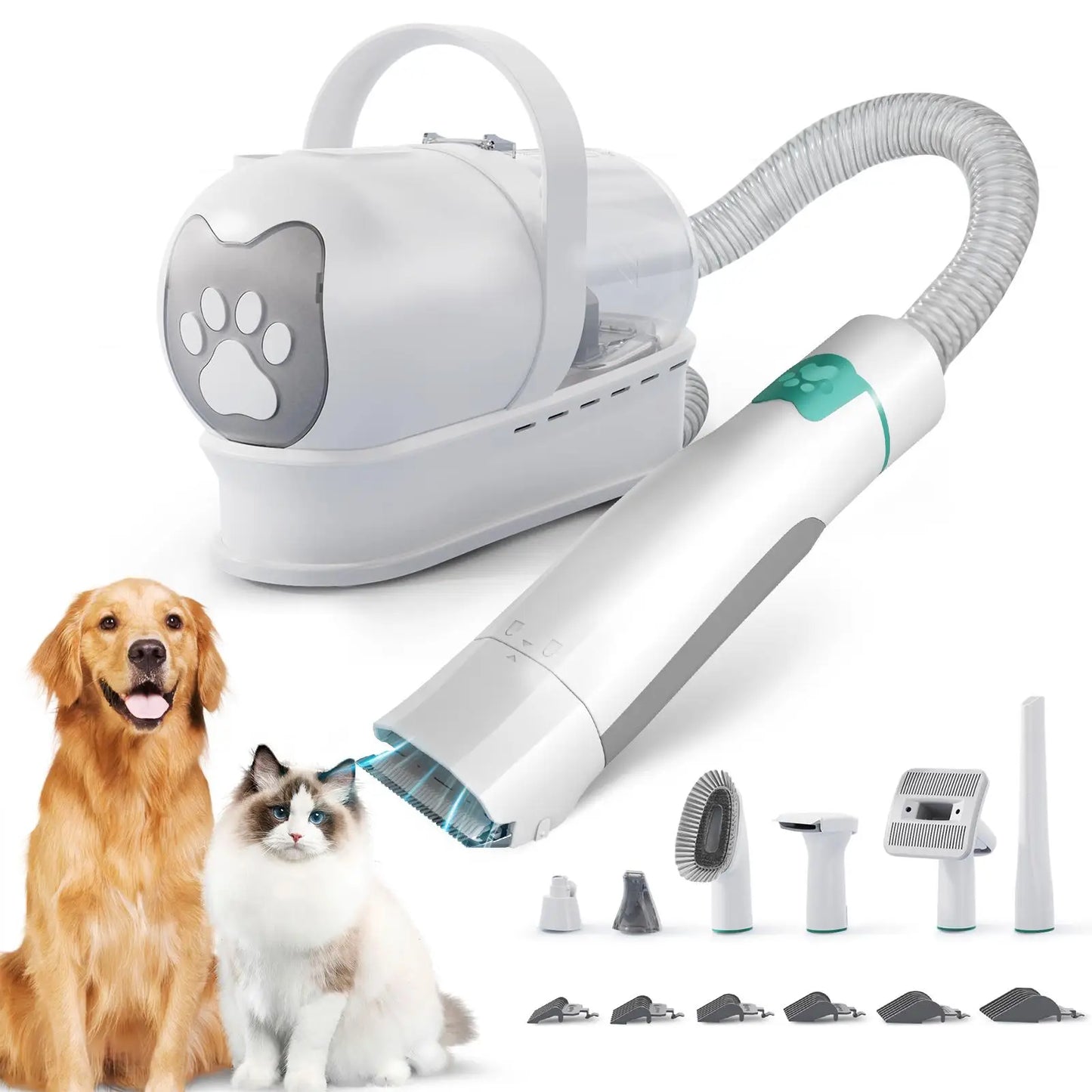Dog Grooming Vacuum Kit 7 In 1 For Shedding Tools