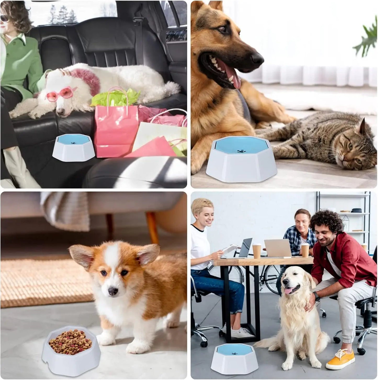 Floating Pet Water Bowl For Car Travel Splash Free