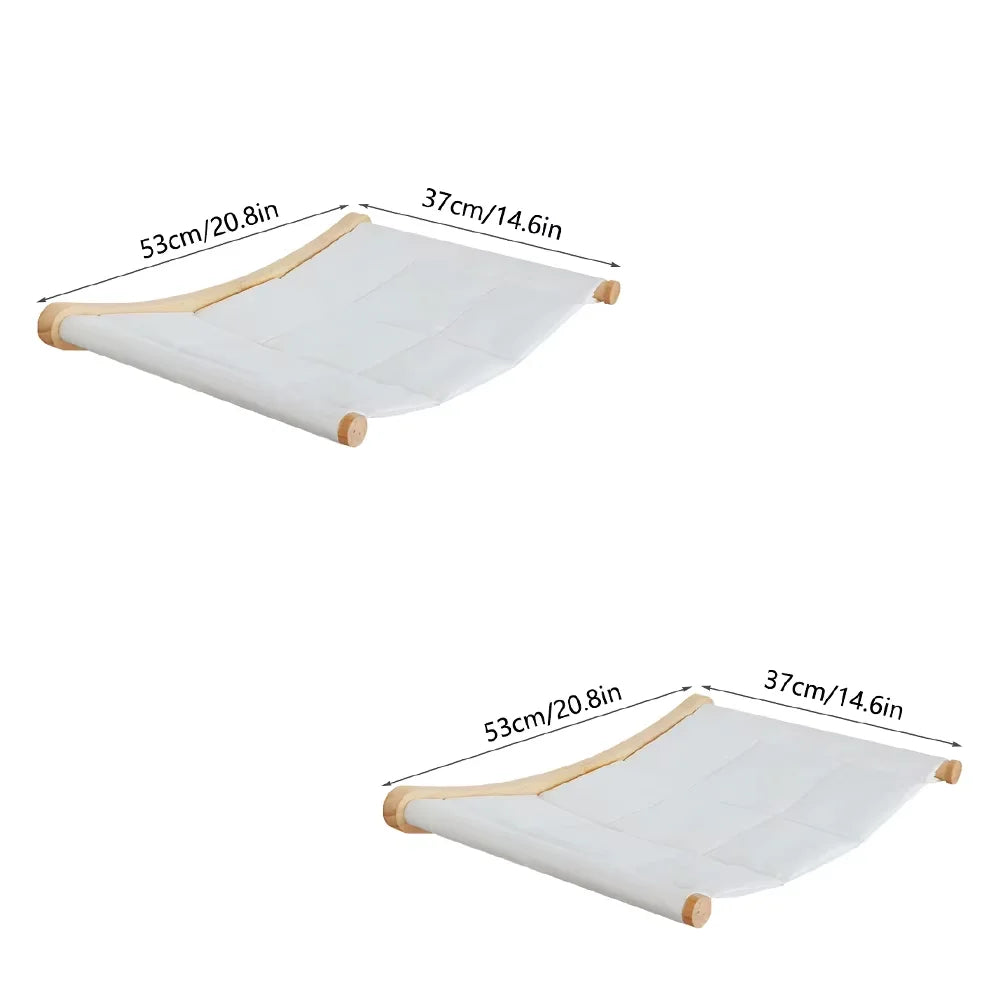 CWV Wall Mounted Cat Hammock With Sisal Scratching Perch