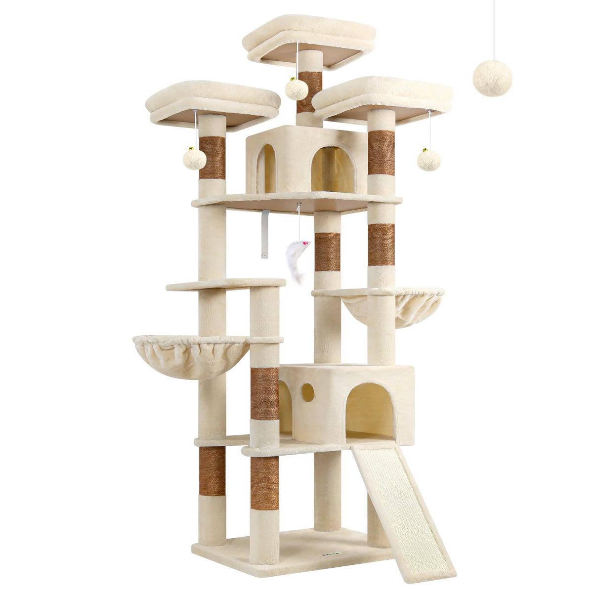 Globlazer Multi-Level Cat Tree Tower for Multiple Cats With Condos and Perches