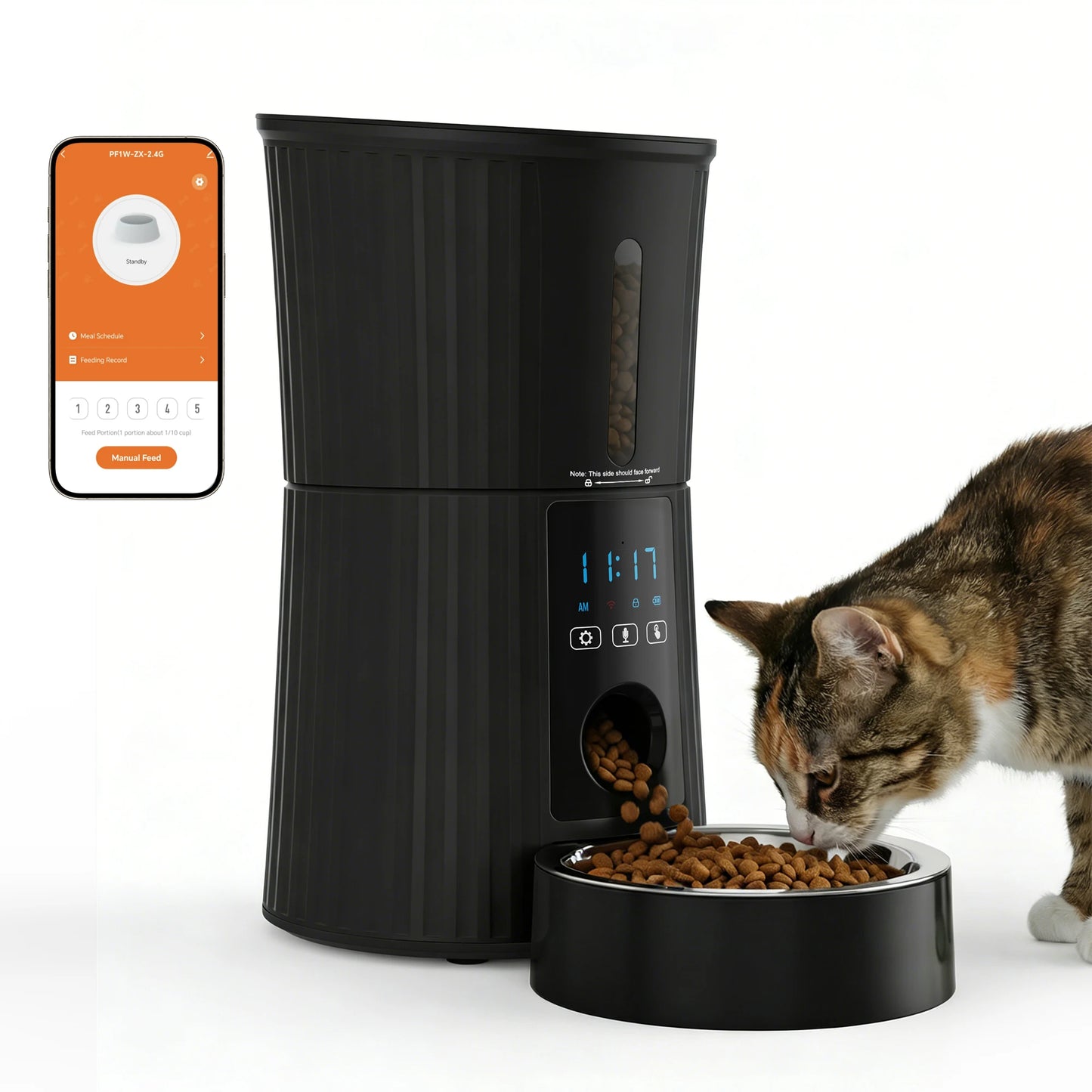 JHK 4L WiFi Automatic Cat Feeder With App Control Programmable