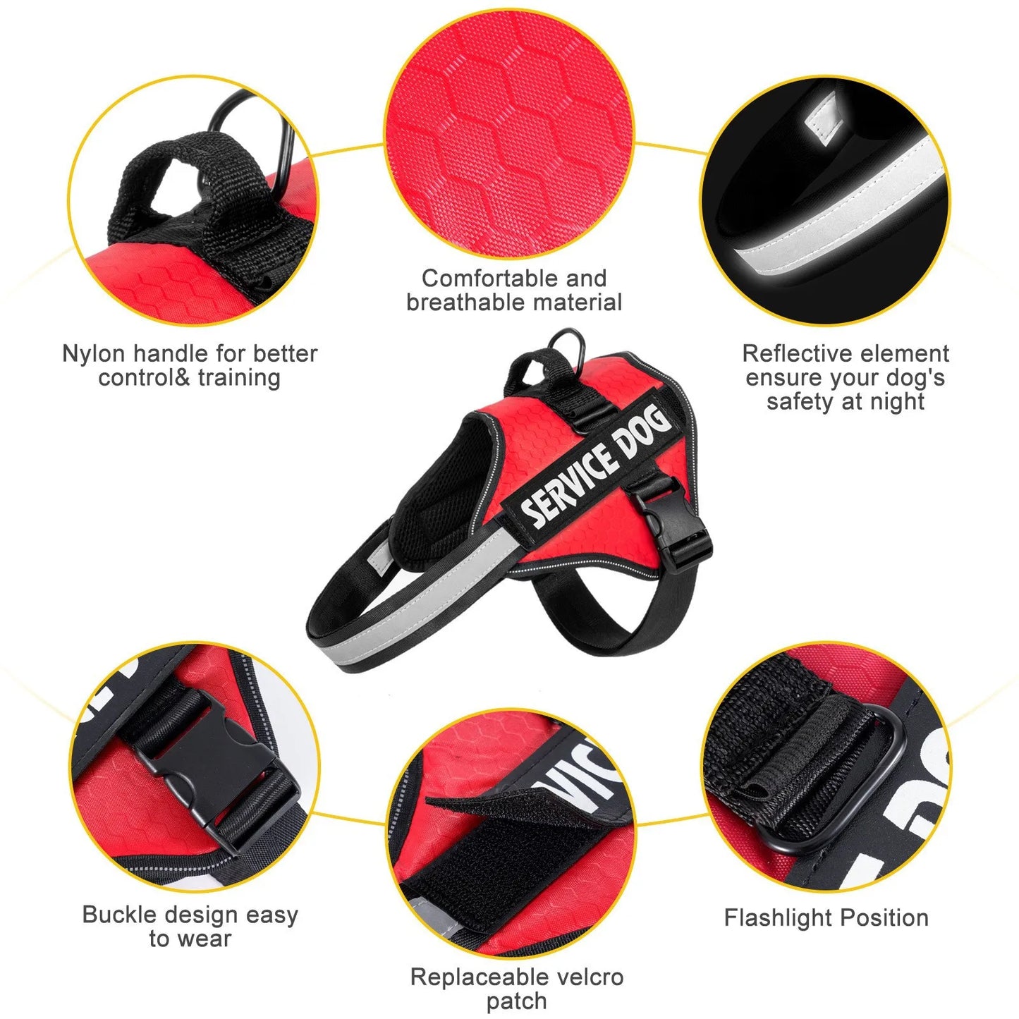 Chest Strap Dog Vest Harness With Quick Release For Border Collie
