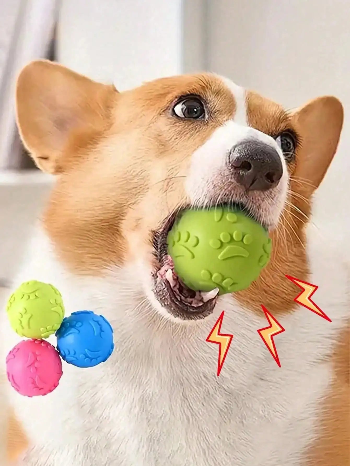 Natural Latex Squeaky Paw Shaped Dog Chew Toy For Puppies