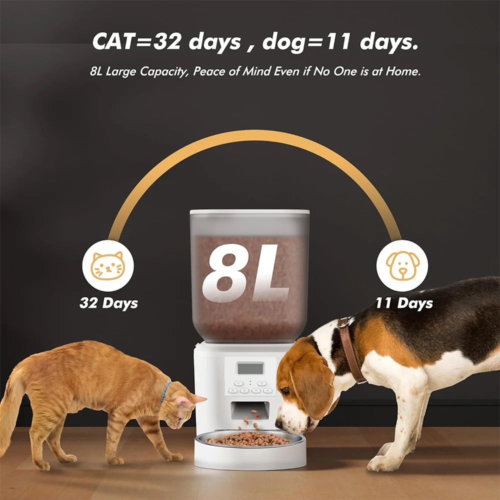 Nityers Automatic Cat Feeder Key Control And Voice Recorder