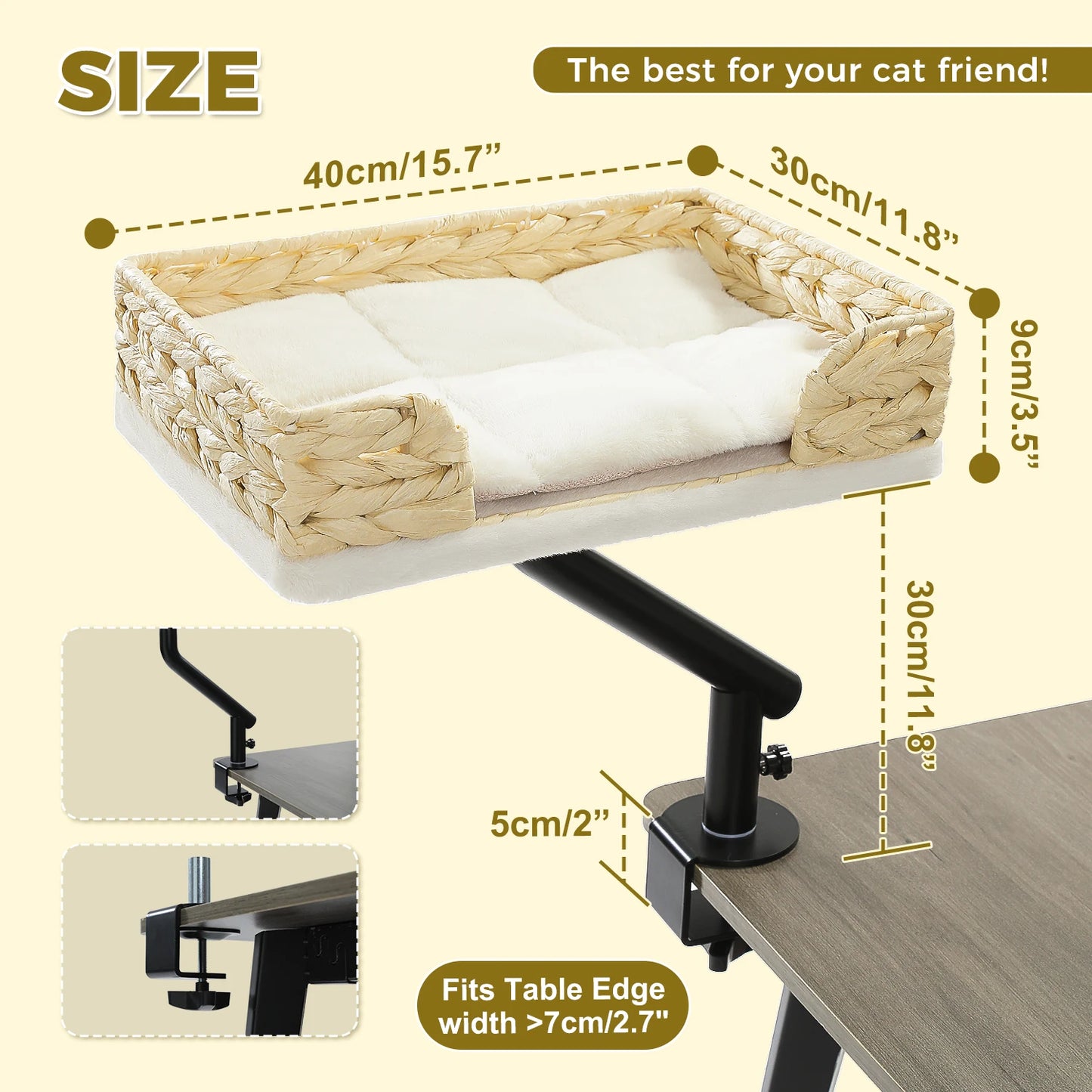 PAWZ Road Cat Desk Bed 360 Rotatable Stand For Cats