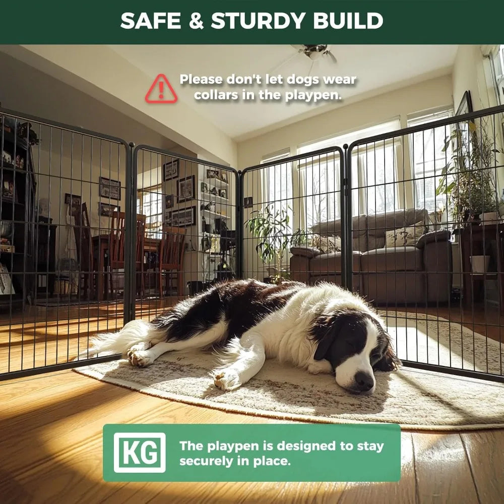 Sturdy Expandable Indoor Dog Playpen For Secure Pet Exercise