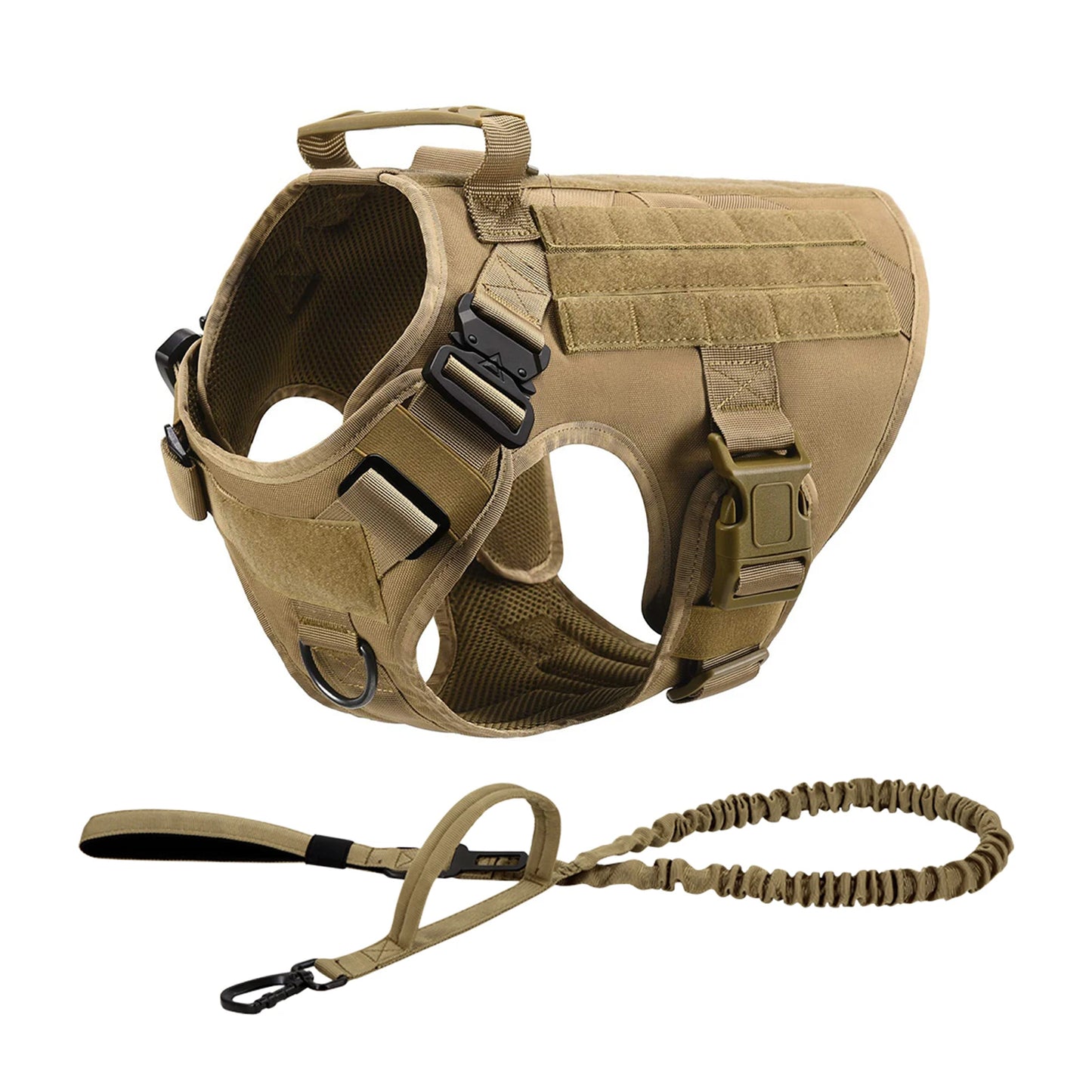 Tactical Dog Harness With Molle Pouches For All Dogs