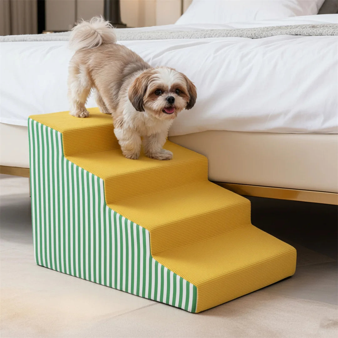 Non-Slip Dog Stairs High Density Foam With Removable Cover