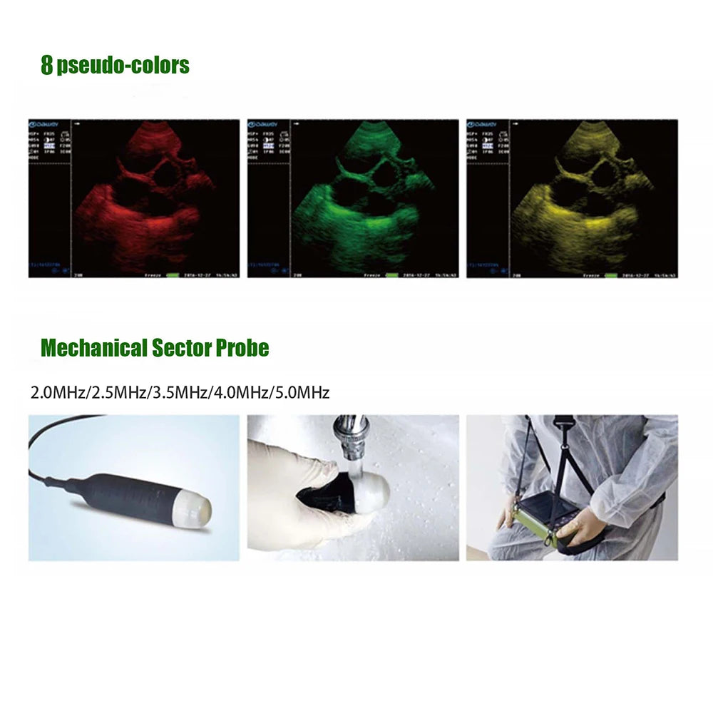 DAWEI Portable Veterinary Ultrasound Scanner with 3.5MHz Convex Probe