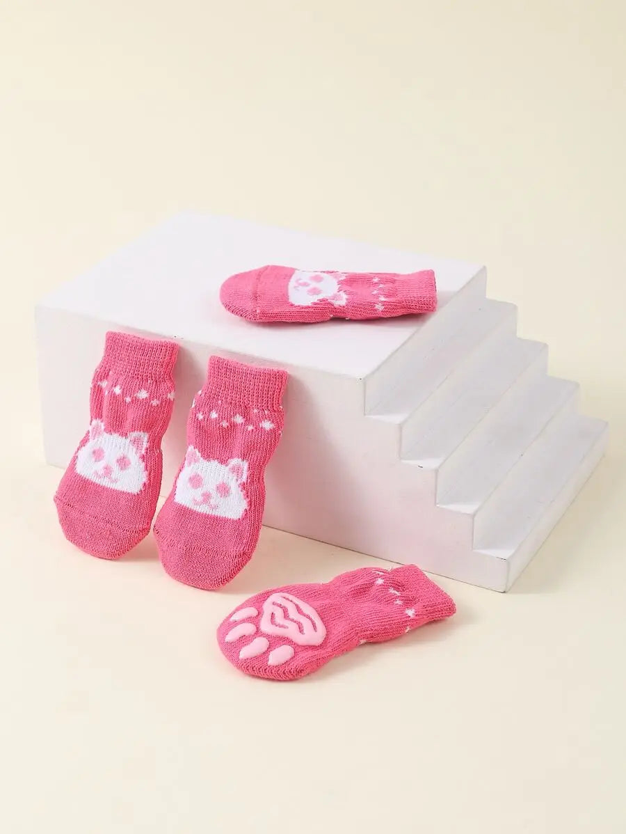 Dog Socks Anti-Slip Paw Protectors Breathable Warm For Indoor Outdoor