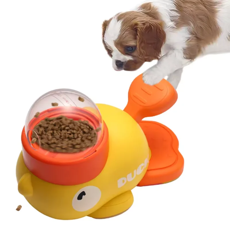 Interactive Puzzle Dog Feeder With Anti-slip Bottom Duck Design