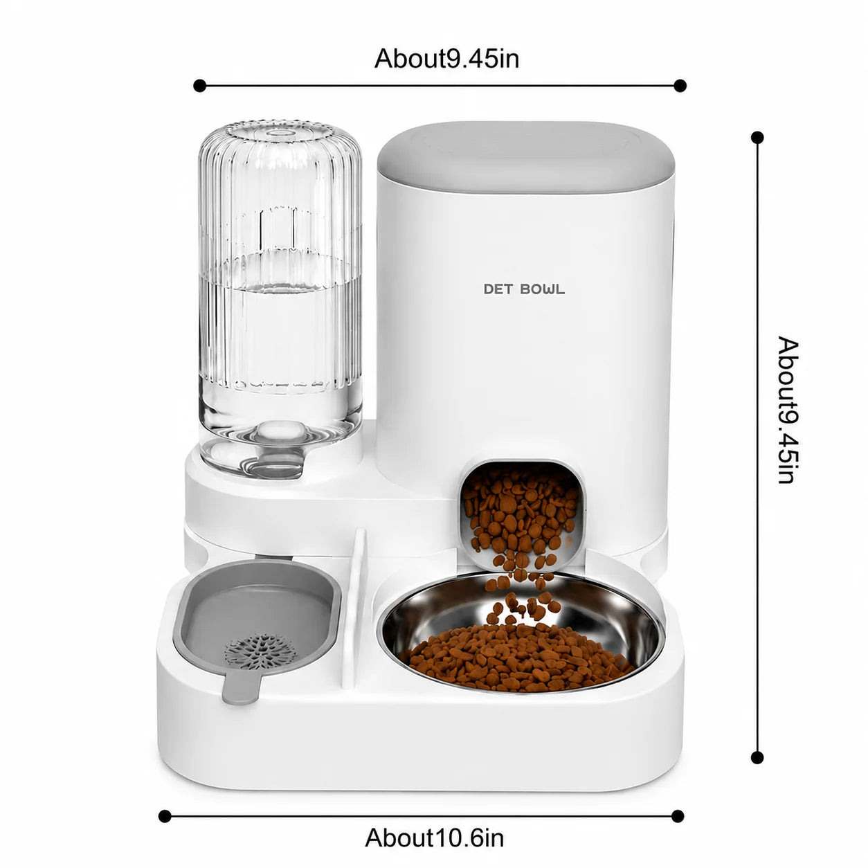 Automatic Pet Feeder Water Dispenser 2In1 Dogs And Cats