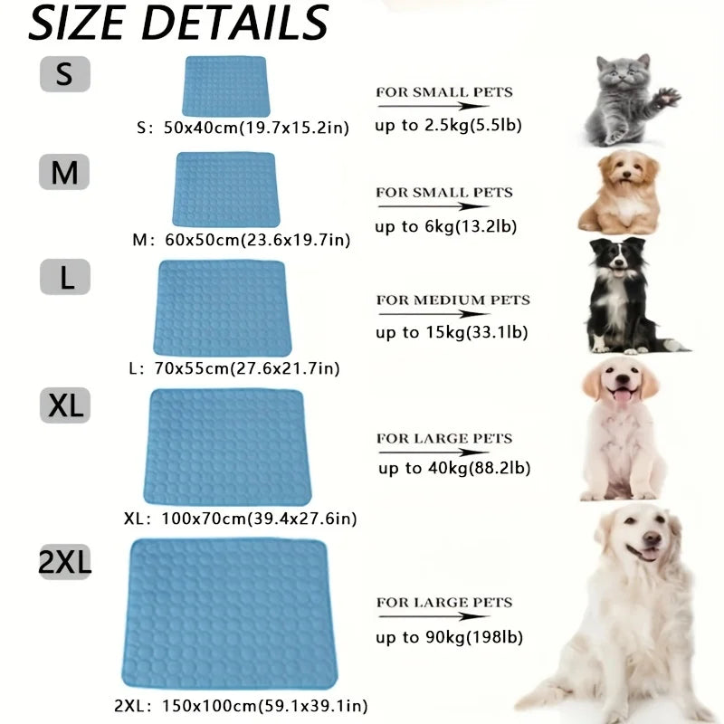 Dog Cooling Mat For Pets Self Cooling Ice Pad Plus
