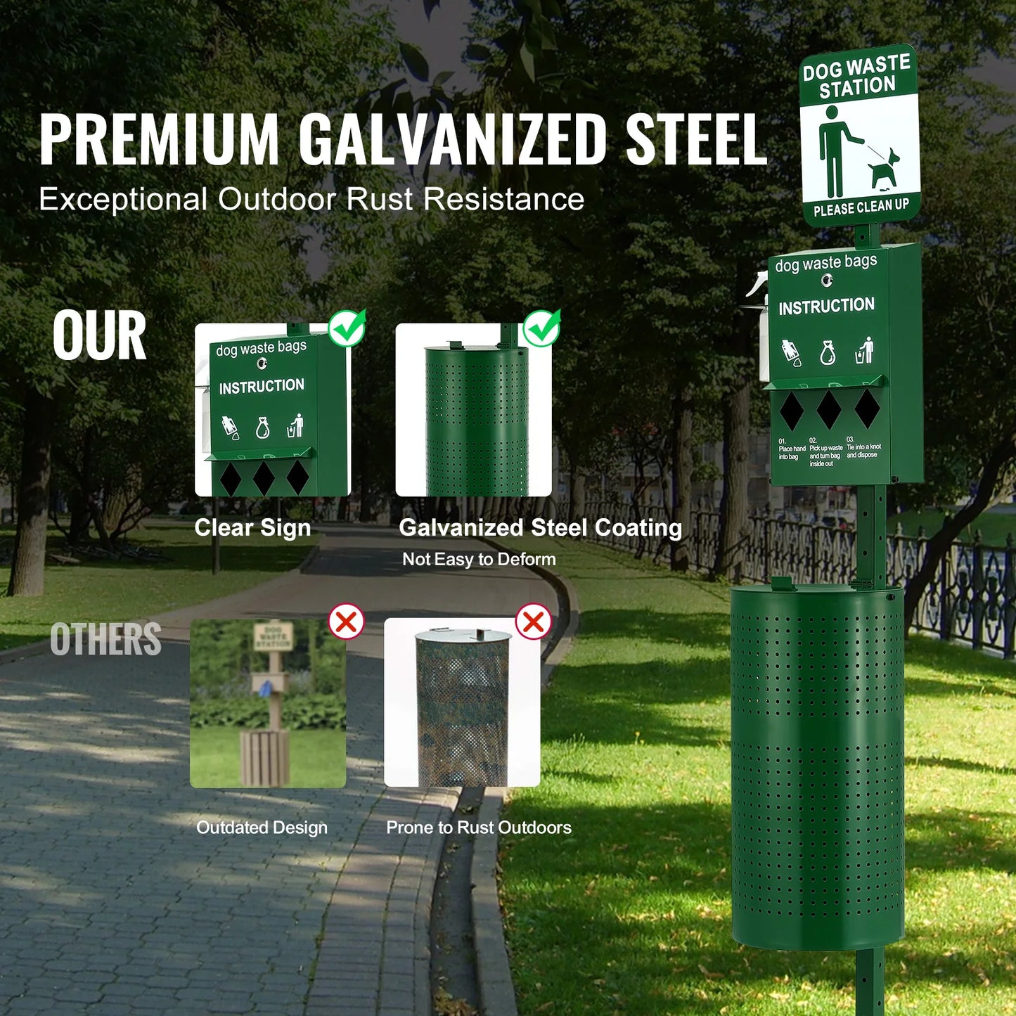 Commercial Dog Waste Station With Hand Wash And Bag Dispenser