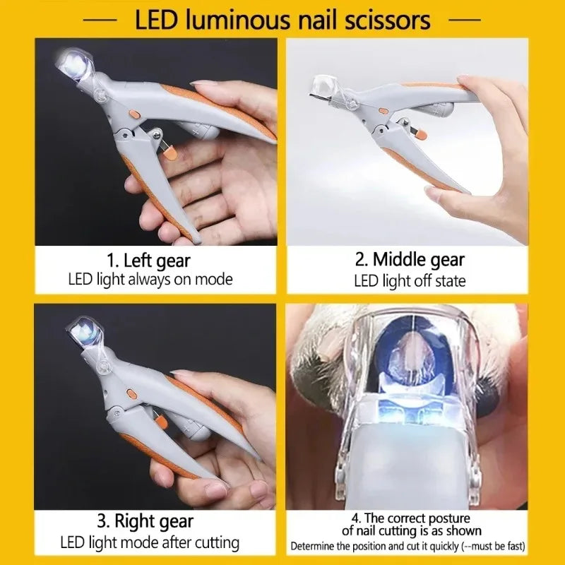 Lism LED Pet Nail Clippers With Integrated Light For Cats