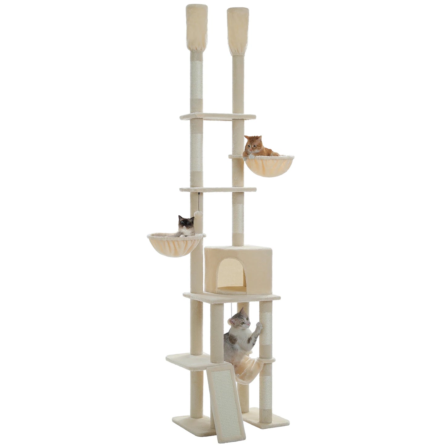 PAWZ Road Cactus Floor-To-Ceiling Cat Tree Five Levels