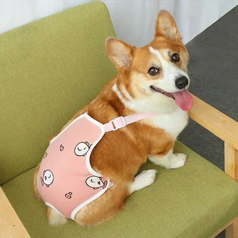 Adjustable French Bulldog Pet Underwear With Shoulder Straps
