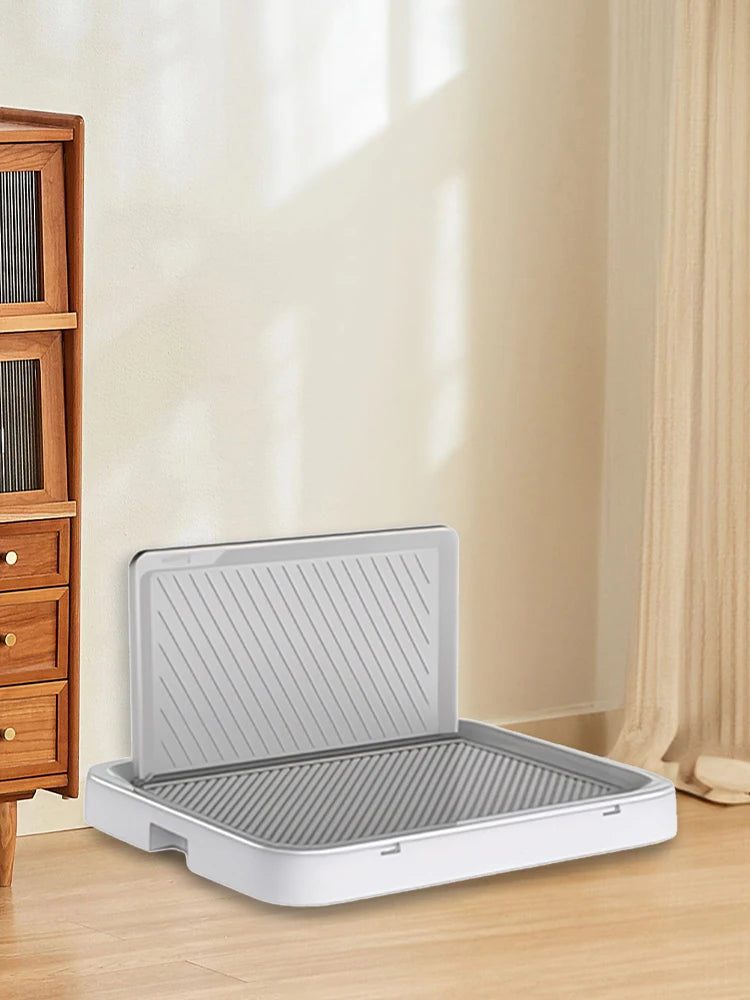 alloet Deluxe Dog Potty Tray With Pee Wall Pan Trainer