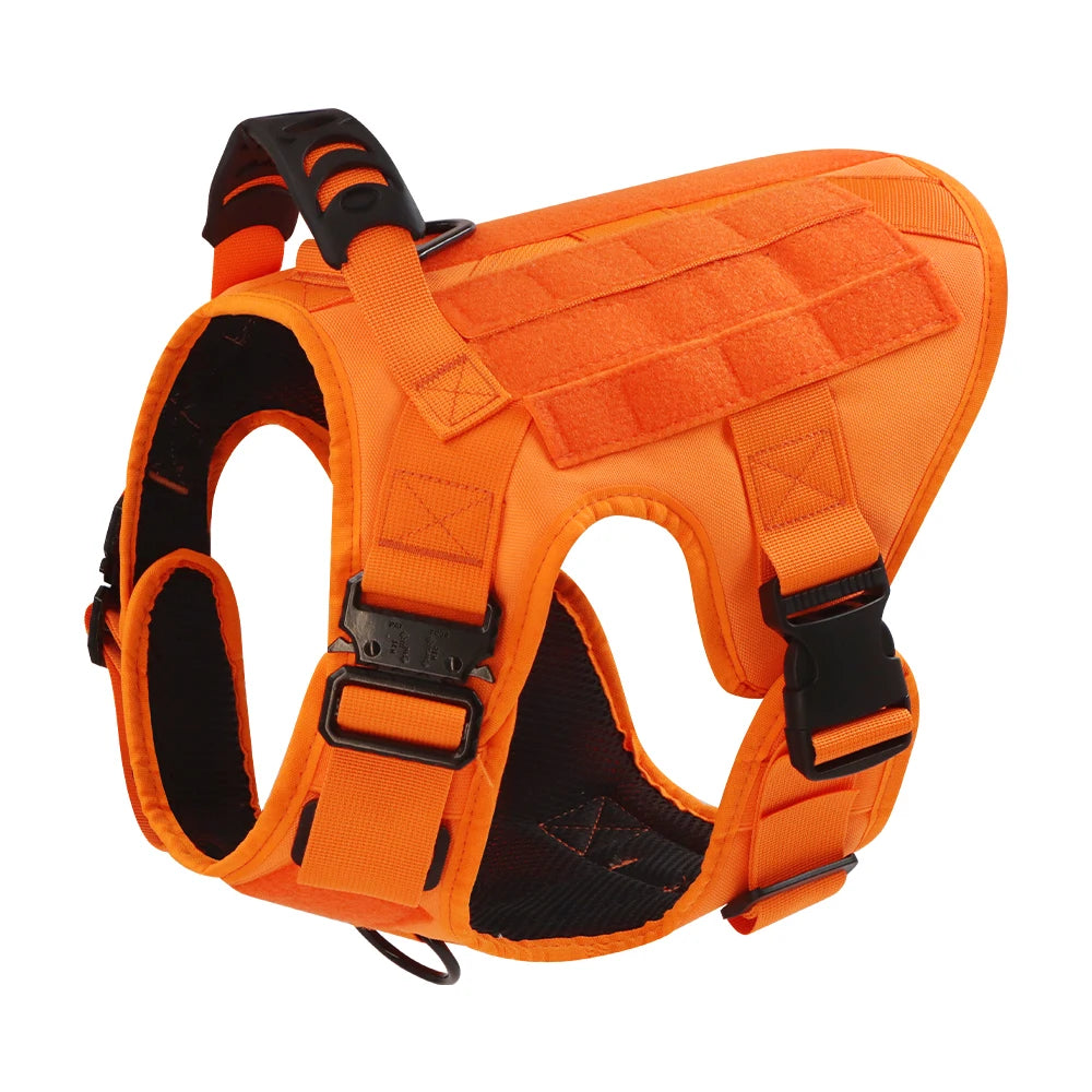 Military Camouflage Dog Harness Vest With Leash For Training