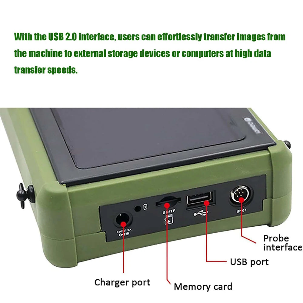 DAWEI Portable Veterinary Ultrasound Scanner with 3.5MHz Convex Probe