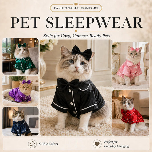 Pet Pajama Robe For Dogs And Cats With Snap Closure