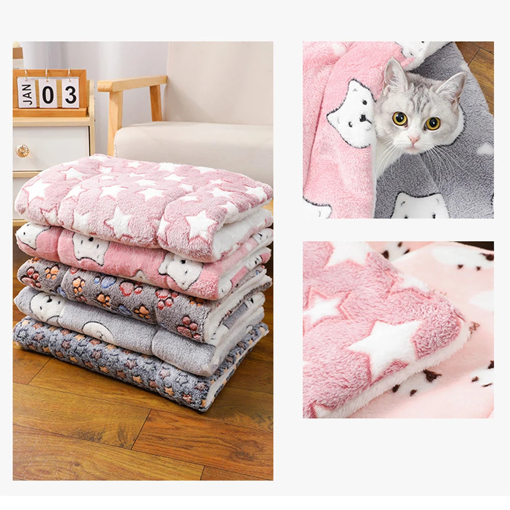 Thickened Flannel Pet Sleeping Cushion For Cats And Dogs